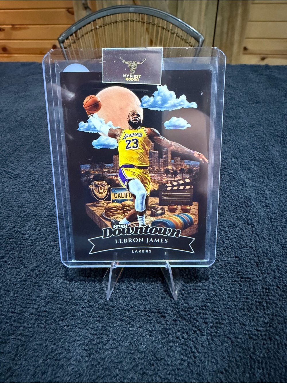 Los Angeles Lakers Yellow Trading Card - From Downtown Lebron James